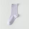 Female Spring and Autumn Pure Cotton Sweat Absorbing Boneless Loose Mouth In The Tube Pile Socks