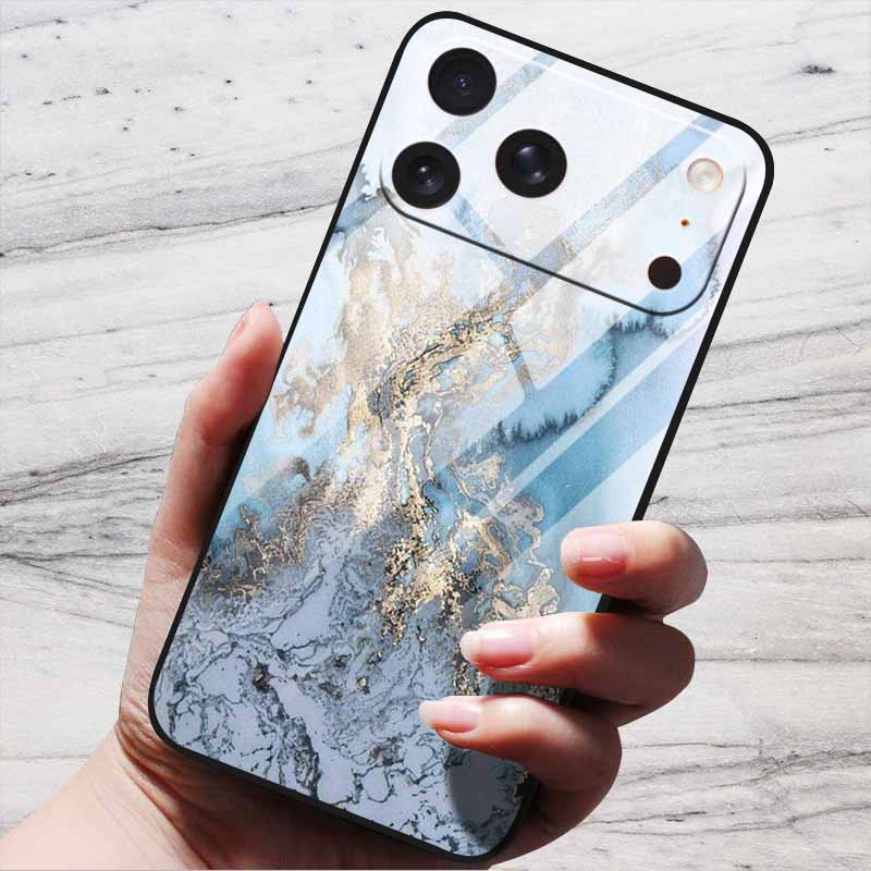 Cartoon Patterns Case For iPhone 17 Pro Plus Capa 17 Pro Max Bumper Luxury Tempered Glass Hard Back Cover iPhone17 Air Funda