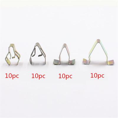 40 Pezzi Auto Cd Cruscotto Scatti Clip Radio Metallo Fibbia Fissaggio Fermo