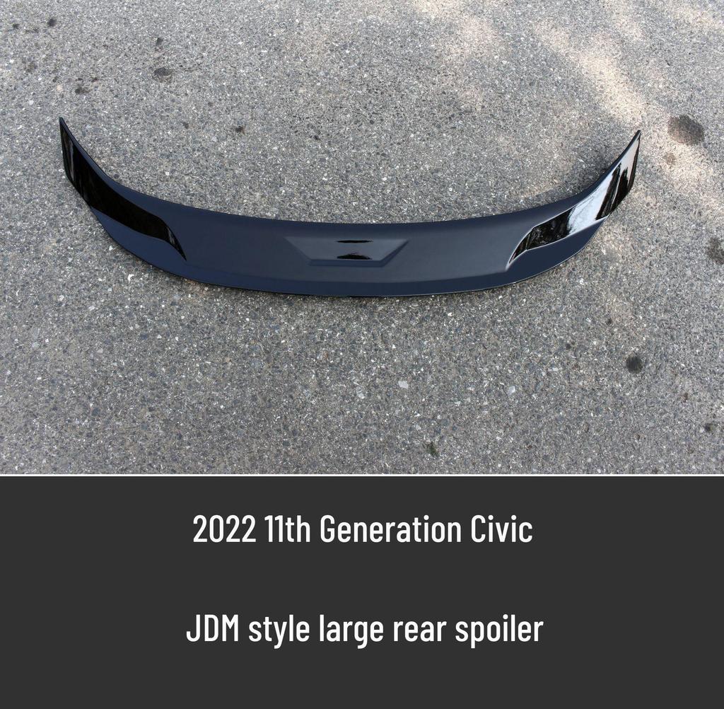 Îmbunătățiri pentru Honda Civic generația a 11-a 2022: buza frontală, eleron spate, splitter, jaluzele, bară spate.