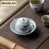 150ml Hand-painted Blue Bamboo Teapot Elegant Tea Infuser Pot Tea Maker Kettle With Ball Hole Tableware Accessories Ornaments