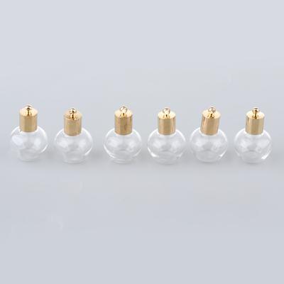 6 Stück DIY Mini Wishing Bottle Anhänger Charms Halskette Transparent