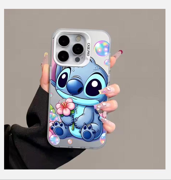 

Чехол 2025 Cartoon Disney Cute Stitch для Apple iPhone 15 11 16 13 14 Pro Max 12 15 Plus 11Pro с матовым покрытием для защиты линз for iPhone 16