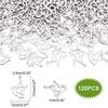120Pcs 304 Stainless Steel Bird Pendants Laser Cut Hollow Dove Stainless Steel Color 17x12x1mm Hole: 0.9mm