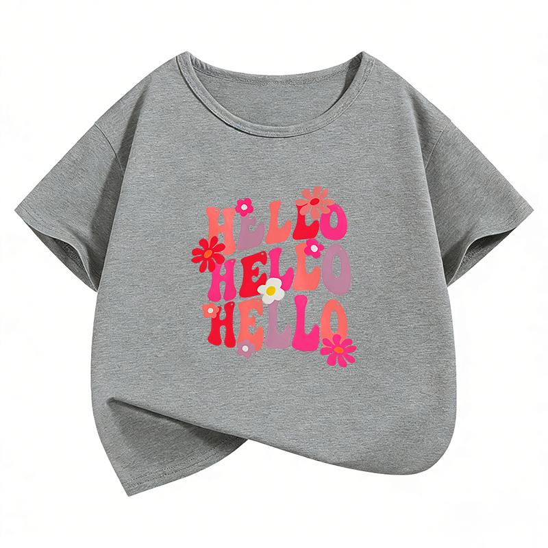 Graphic Tshirt Kids Summer Spring Soft Tee Flower T Shirts Funny Kids Childrens Tshirt Boys Girls Casual Top Tee