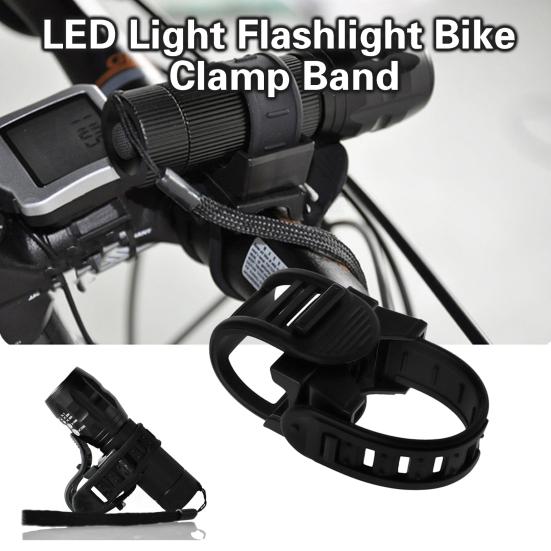 Clip per Lampada da Bicicletta Rilascio Rapido Regolabile Ultraleggera Antigraffio Universale Luce LED Torcia Supporto per Bici Cinturino Accessori per Bici