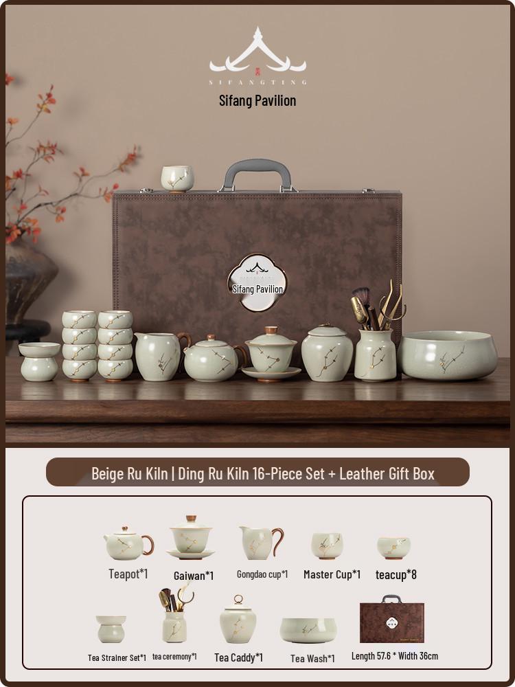 Kintsugi Ruyao Teapot: Anti-scalding Kung Fu Tea Set, Handmade High-end Brewer, 2026 New Edition.