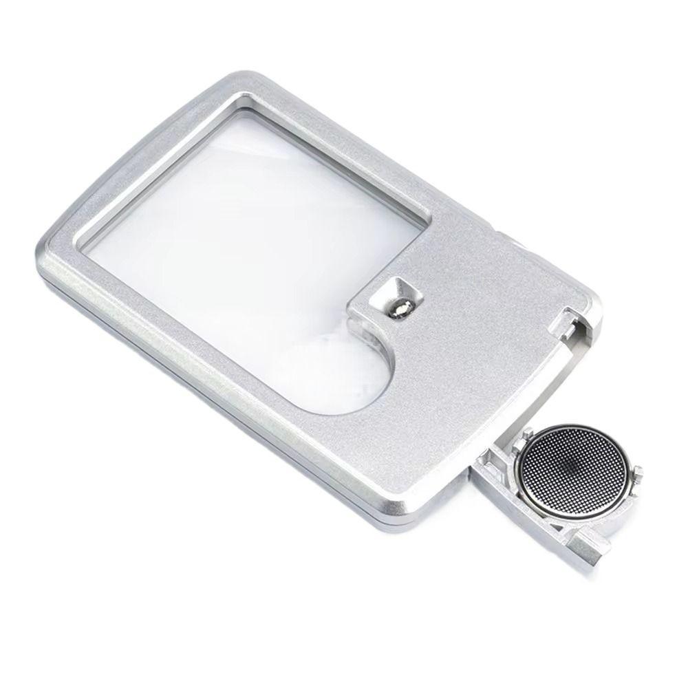 LED Card Type Magnifying Glass 3X 6X Reading Magnifying Jewellery Magnifying Glass Elderly