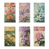 10pcs/1 lot Paper A Corner Flower Town Series Relief Embossed Flower Hand Account Collage Material