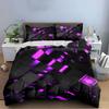 "Purple Geometric Pattern Set" Bedding Duvet Cover Set Duvet Cover Pillowcases (1 * Duvet Cover 2 * Pillowcases, without duvet insert)
