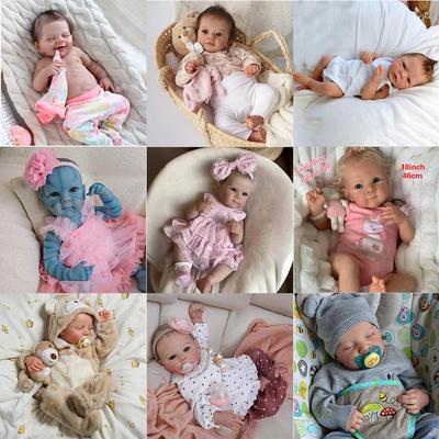 High Quality Soft Vinyl Silicone Reborn Dolls Handmade Hair Transplant Art Doll  Flexible Limbs Simulated Baby Rubber Doll Children's Birthday Gift