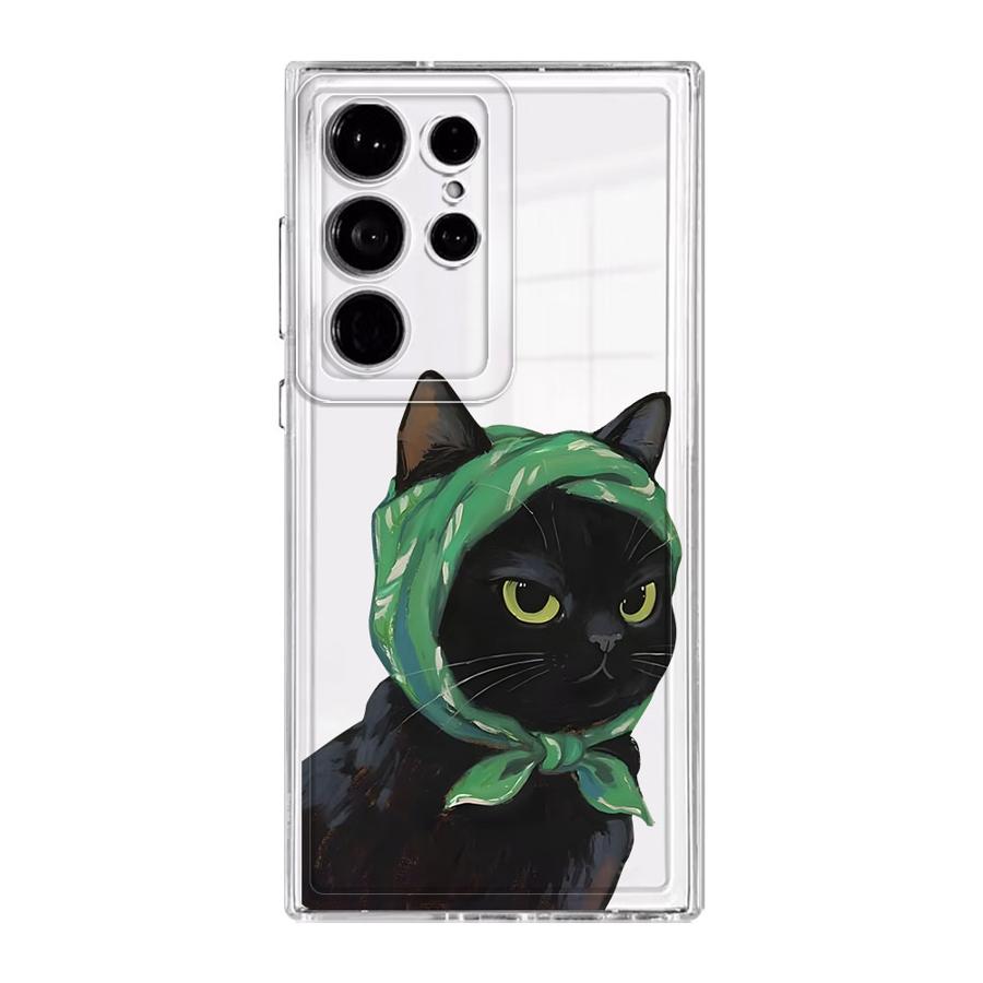 Cartoon Cat Phone Cover Case for Samsung Galaxy S26 S23 Ultra Note 20 Ultra 10 S24 S22 FE S21 S20 Plus S25 Edge