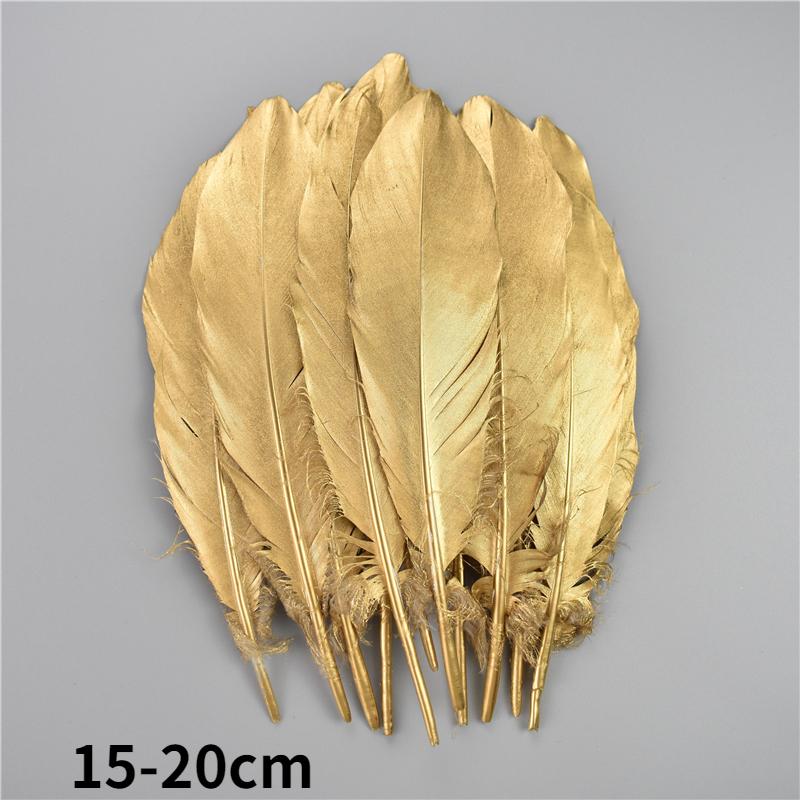 Gold Goose Feather Silver Turkey Plumes Handicraft Accessories Golden Duck Feathers Table Centerpieces Wedding Party Decoration