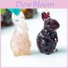 Resin Crystal Standing Bunny Decor For Home Office Gift Collectible