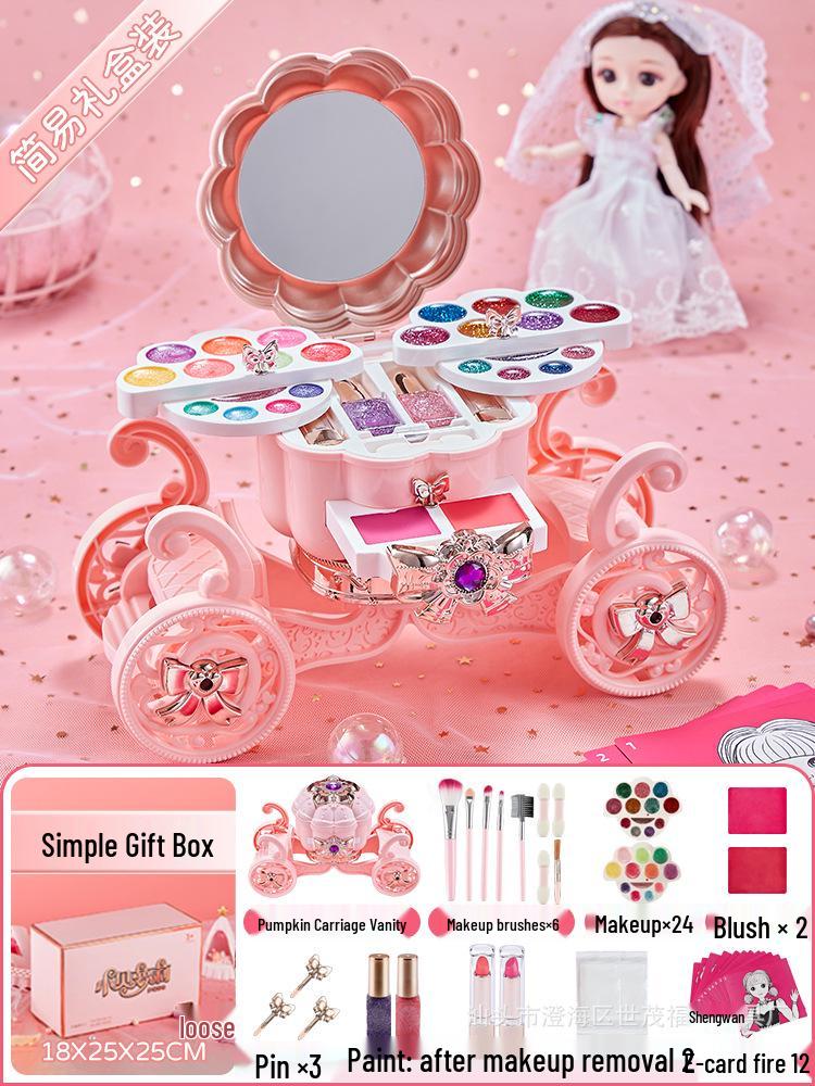 

Детский набор для макияжа: Безопасная, нетоксичная косметика для девочек 3-4 лет - Губная помада и другое