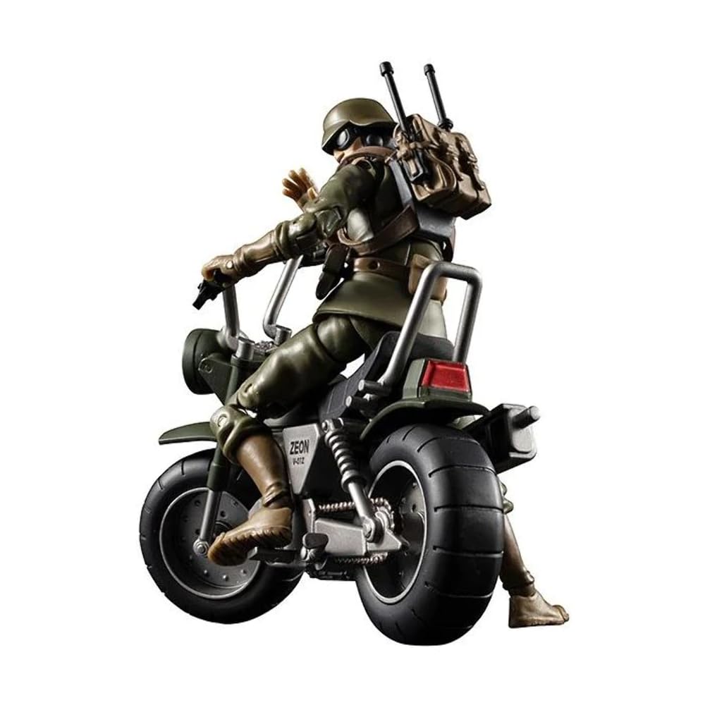 Militärischer Mobile Suit Gundam Fürstentum Zeon Armee 08 Allgemeiner Soldat Zeon Soldat Motorrad 100mm PVC Bemalt Bewegliche Figur G.M.G. (Gundam