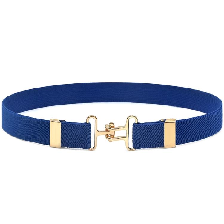 

Adjustable Stretch Belt For Girls And Boy Metal Closure Waistband Elastic Belt For Children Outdoor Activity Equestrian синий