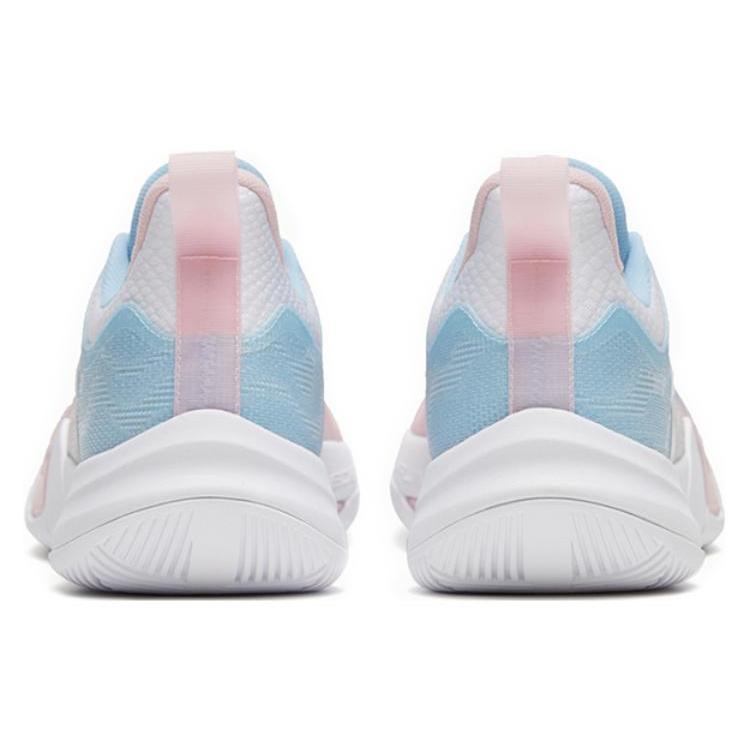 New Anta Crazy 4 Team Slip Resistant Cushioning Wear Resistant Low Top Basketball Shoes Pink Blue 112321601-5