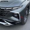Car Accessories For Hyundai Tucson NX4 - 2024 Exterior Chrome Front Fog Light Lamp Eyelid Eyebrow Foglight Molding Trim