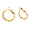 Les Trésors De Lily [L4569] - Gold Plated Hoop Earrings 'Choreography' - 25x2 Mm