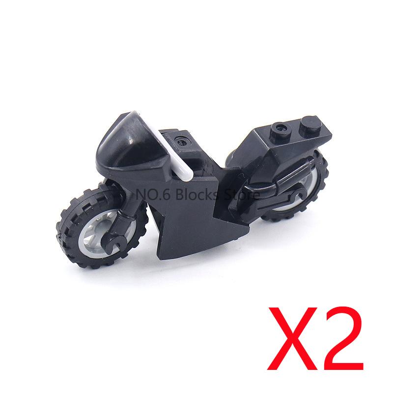MOC Scena del Carcere Blocchi da Costruzione Accessori Gabbia Scudo della Polizia Motocicletta di Pattuglia Torre di Guardia Manette Mattoncini Giocattolo Fai da Te per Bambini S14