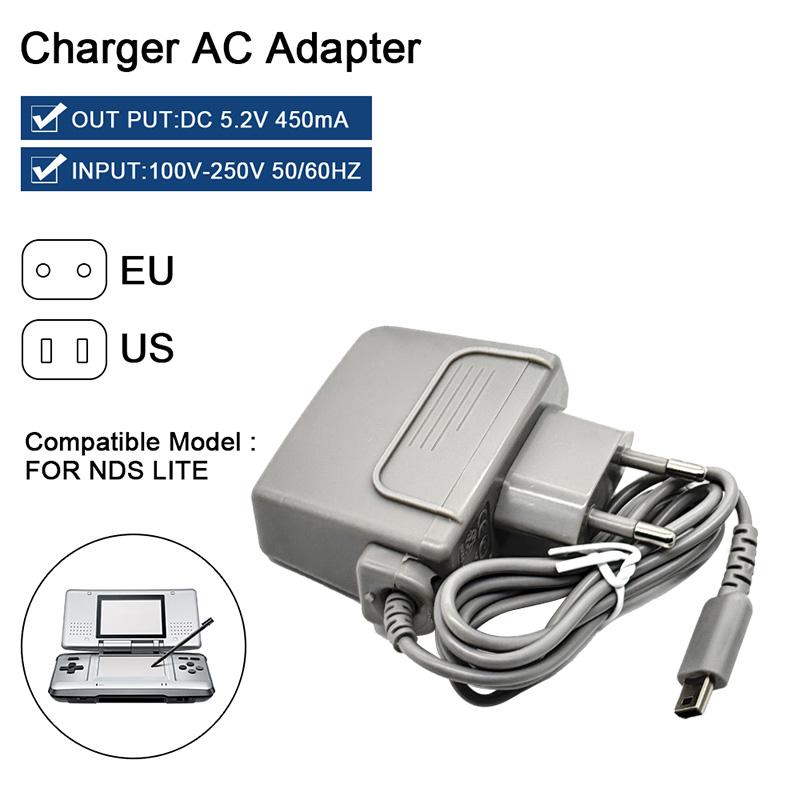 For DSL DS Lite NDSL AC 100-240V Adaptor Travel Wall Charger with EU US Plug Charger Adapter Power Supply Game Accessoires