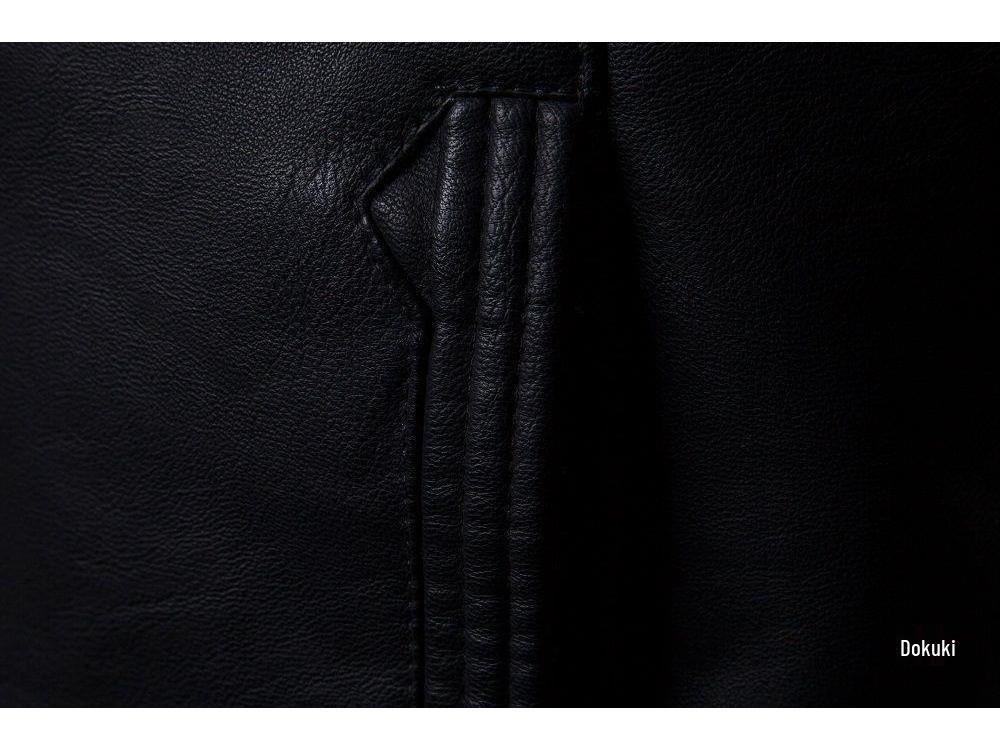 Korean Style Men's Autumn/Winter Leather Stand Collar Jacket - High Quality Fashion Coat