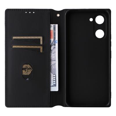 For Vivo Y28s 5G/T3 Lite 5G/Y03/Y18 4G/Y18e 4G Protective Case Magnetic Closing Rhombus Imprinting Leather Phone Shell