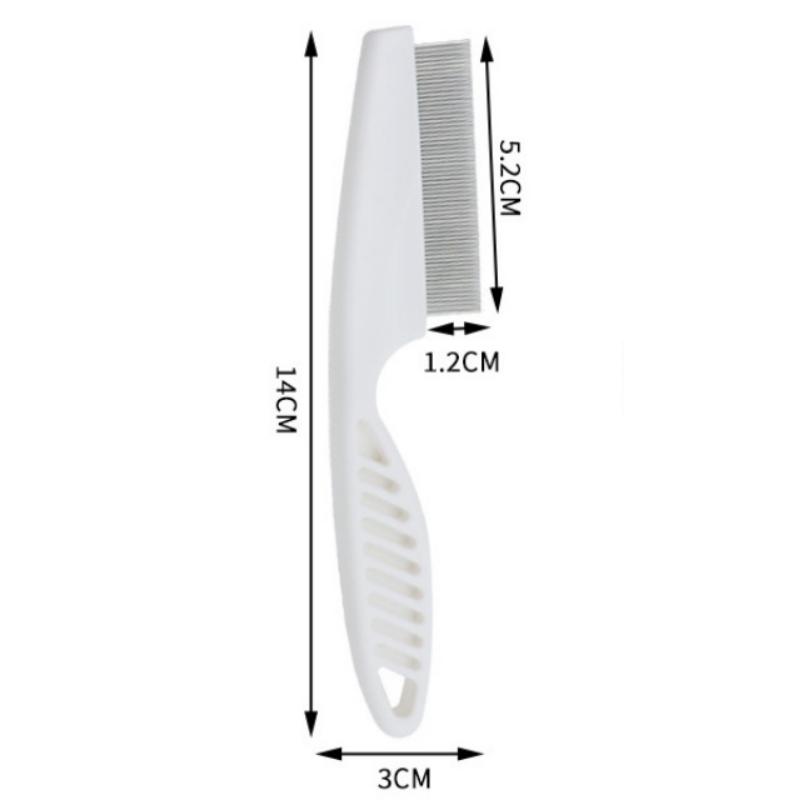

Гребень от блох, щетка для удаления шерсти у собак и кошек, нержавеющая сталь, густые зубцы, встроенный гребень, портативный универсальный уход за домашними животными, чистящие средства