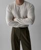 BOWLOW PRODUCT Essential Round Neck Muscle Long Sleeve Knit [Ivory]