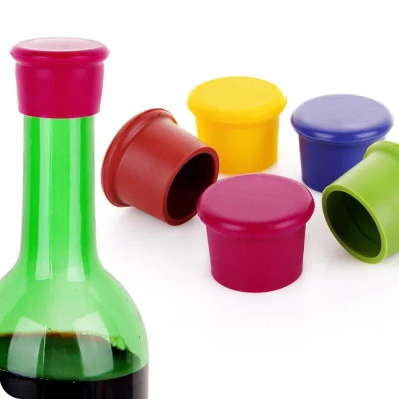

Silicone Wine Bottle Stoppers Approved Food Grade Silicone Durable Flexible Wine Bottle Stopper рожевий червоний колір