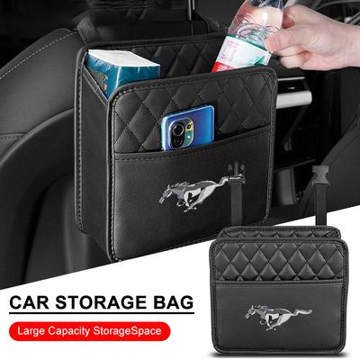 1 Pieza Estilo de Coche Bolsa de Almacenamiento para Asiento Bolsa de Almacenamiento de Cuero Accesorios Para Fiesta Ranger Focus Kuga Mustang MAX Transit Mondeo Esco
