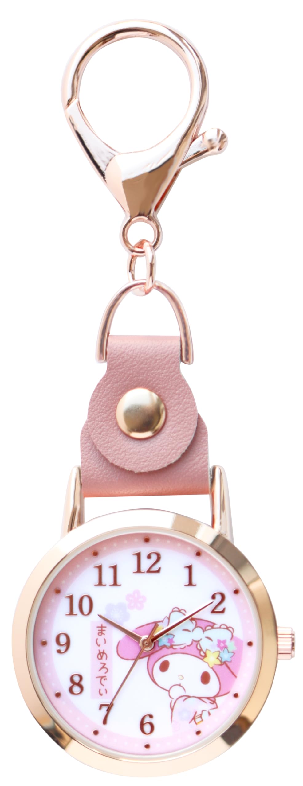 Fieldwork Pocket Watch Analog Ladies Sanrio Characters Hello Kitty Keychain with Hook Character Gold Pink Japanese Pattern Watch SNR006-2 розовый