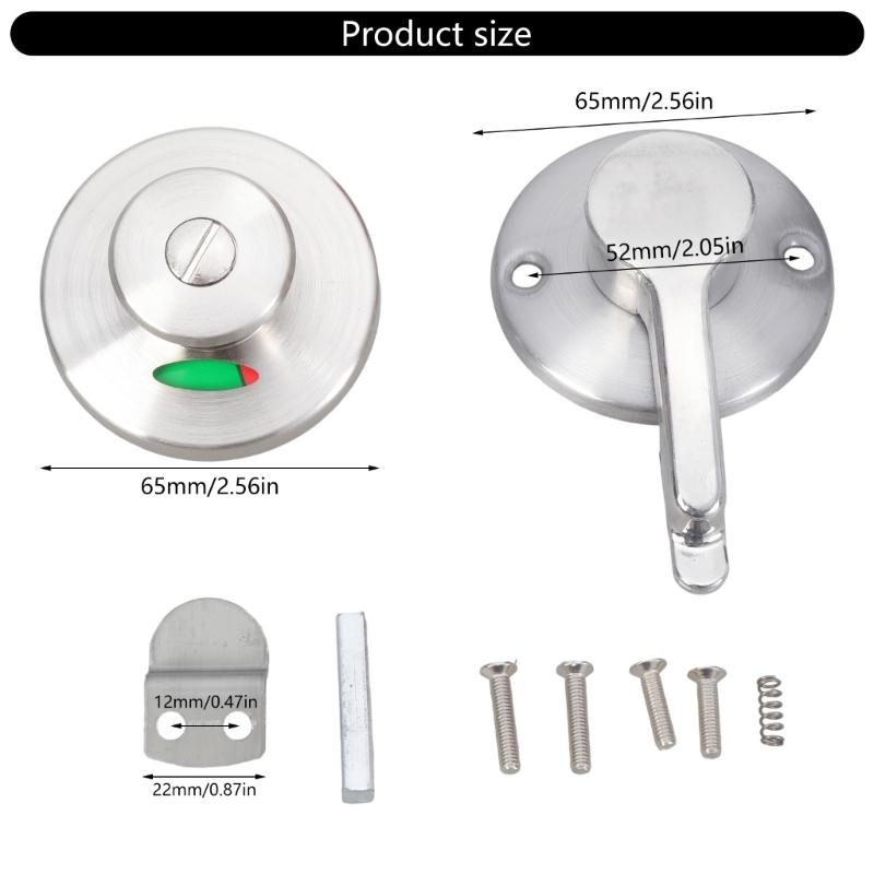 Toilettenriegel mit Frei/Besetzt-Anzeige Metalltürschloss Verschleißfest für einfache Installation im Gewerberaum