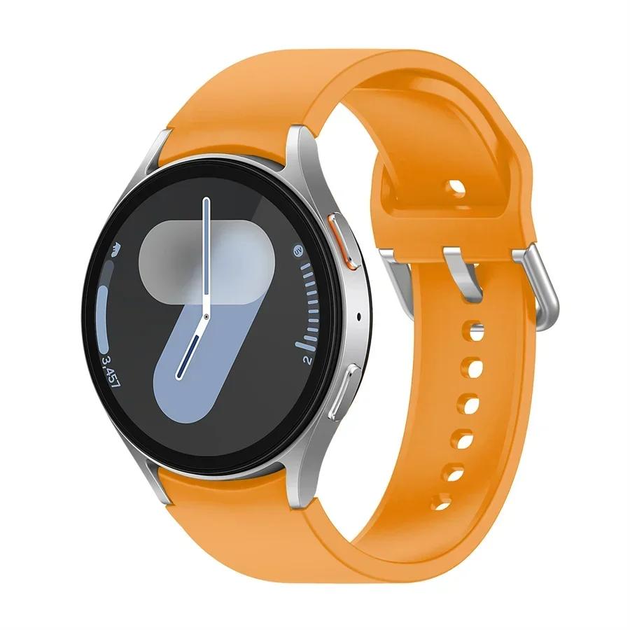 Silicone Strap For Samsung Galaxy Watch 7 6 5 4 44mm 40mm 5 45mm 20mm Bracelet Galaxy Watch6 4 Classic 47mm 43mm 46mm 42mm Band