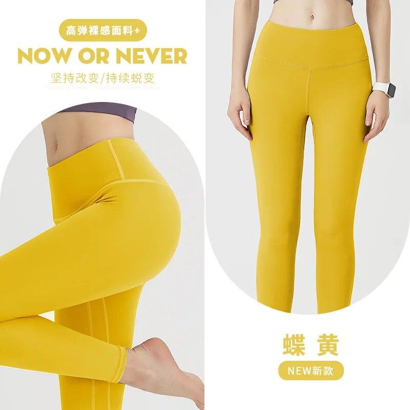 Women Fitness Yoga Pants High Waisted Elastic Hip Lifting Running Sports Leggings Women Skinny Leggings Gym 30673