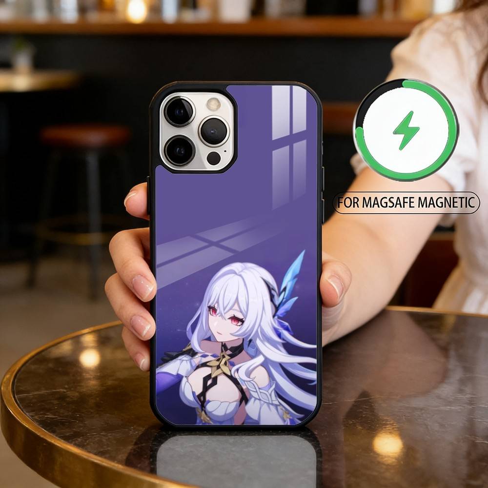 

Чехол для телефона S-Skirk G-Genshin Impact Для iPhone17,16,15,14,13,12,11 Plus,Pro Max Магнитный Для Magsafe Беспроводной Зарядки iPhone12