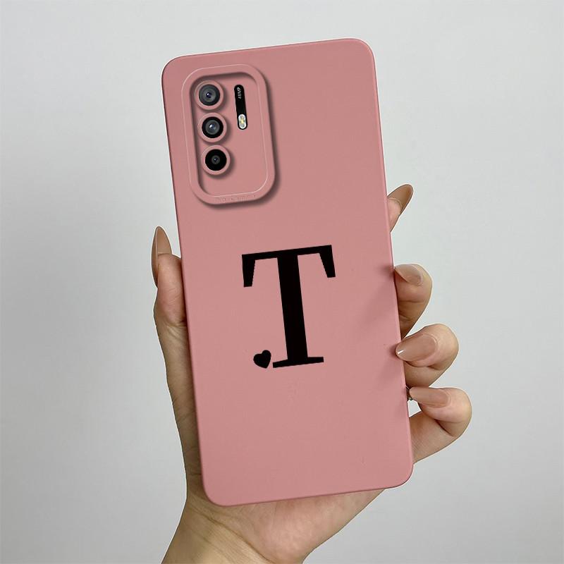 For oppo A94 5G Case OPPO Reno5z Reno 5z F19 Pro Plus Cute Letters Square Phone Case CPH2211 CPH2211 Shockproof Back Cover case