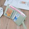 Women's Crocodile Pattern Short Leather Wallet with Zipper Clasp and Card Holder