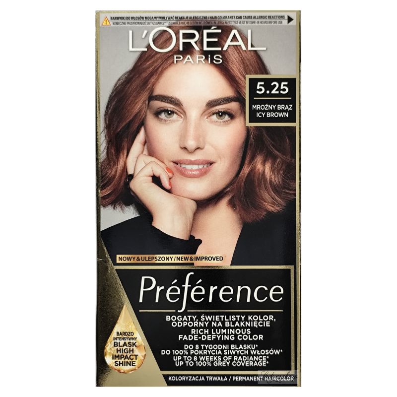 Loreal Preference Hair Dye - 5.25 Antigua Frosty Brown (2x60ml, 54ml)