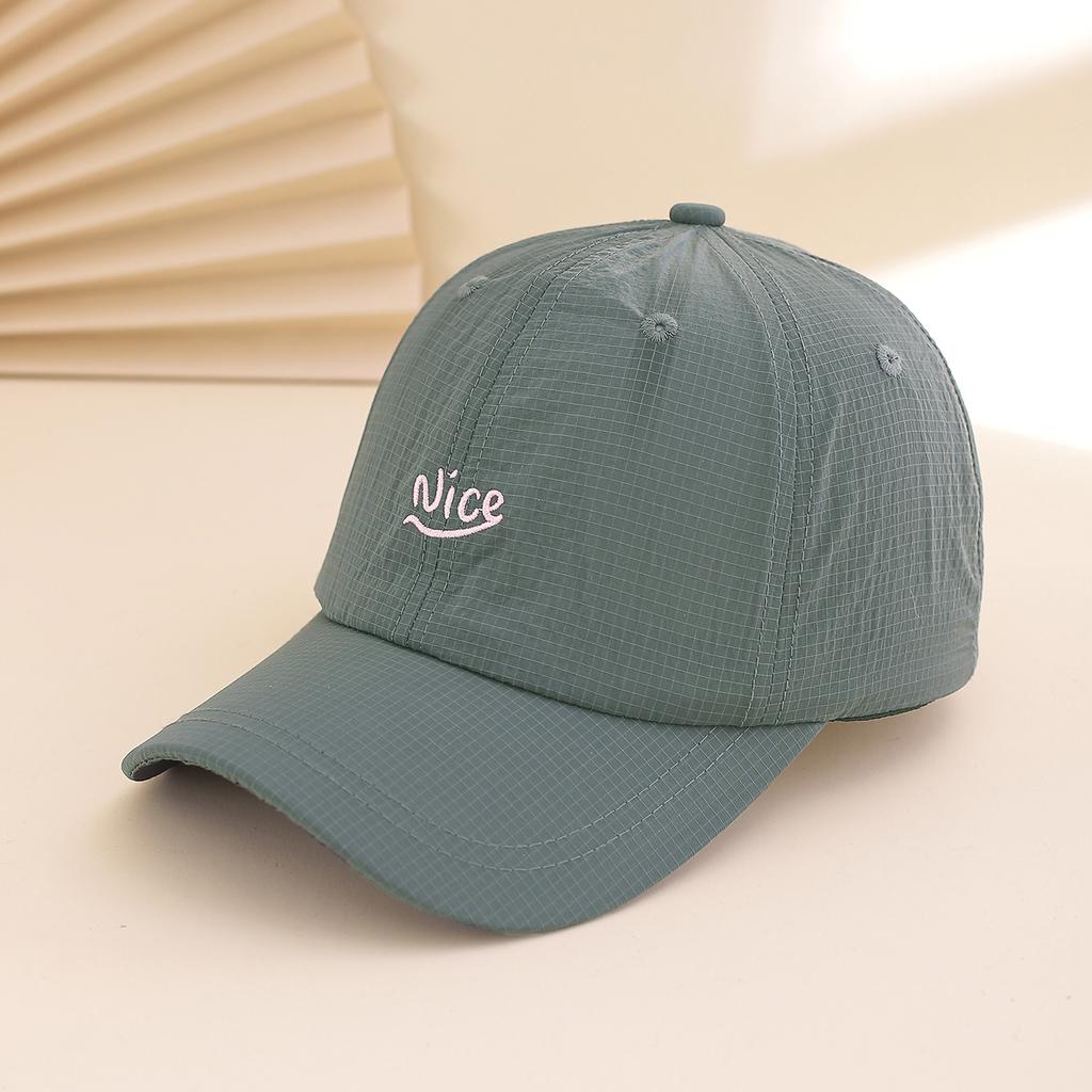 Letter Grid Quick-drying, Lightweight, Sunshade, Adjustable, Casual, Versatile Baseball Cap, Outdoor Sports, Mountain Climbing