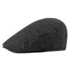 Flat Top Painter Hat Herringbone Newsboy Cap Casual Men Beret  Male