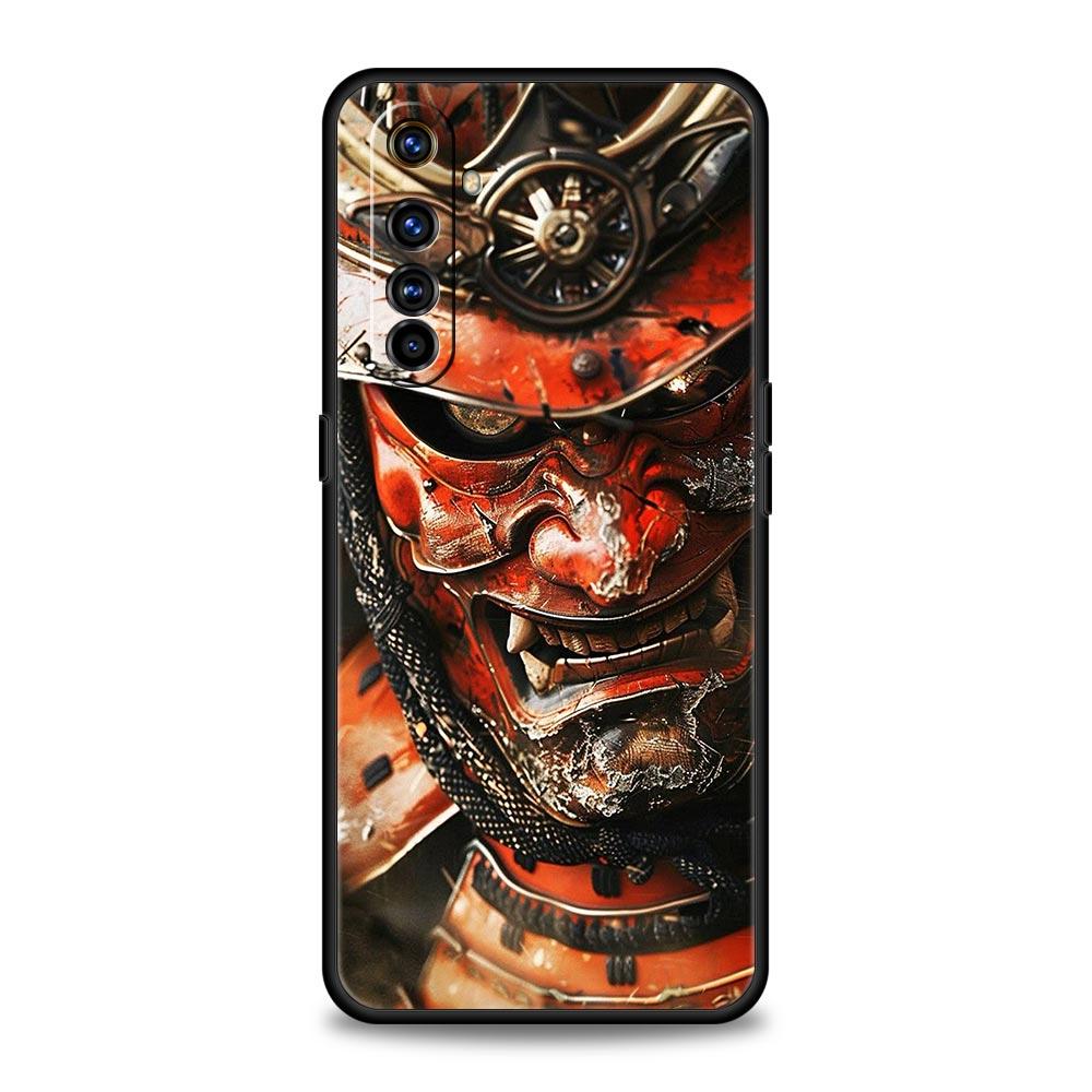 Samurai Hannya Mask Ghost Case For Realme 12 11 10 4G 9 8 5G 7 6 GT5 GT3 GT2 Pro Plus C21 C11 C25 C35 GT Neo 2 3 3T 5 Cover