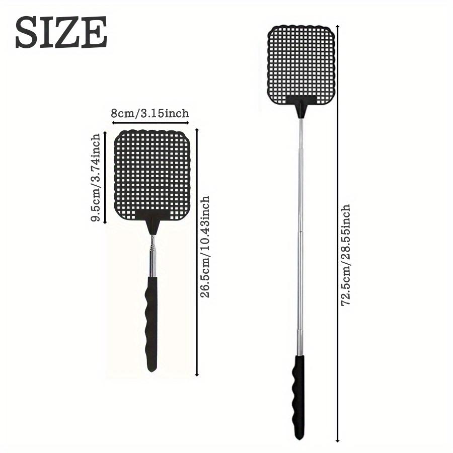 Retractable Stainless Steel Indoor Fly Swatter – Extendable Bug Zapper with Ergonomic Handle