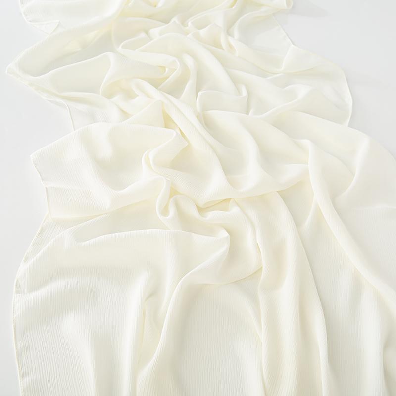 Little Crinkle Chiffon Hijab Good Stitching Solid Plain Scarf High Quality Premium Malaysian Women's Scarves Hijabs Long Shawl