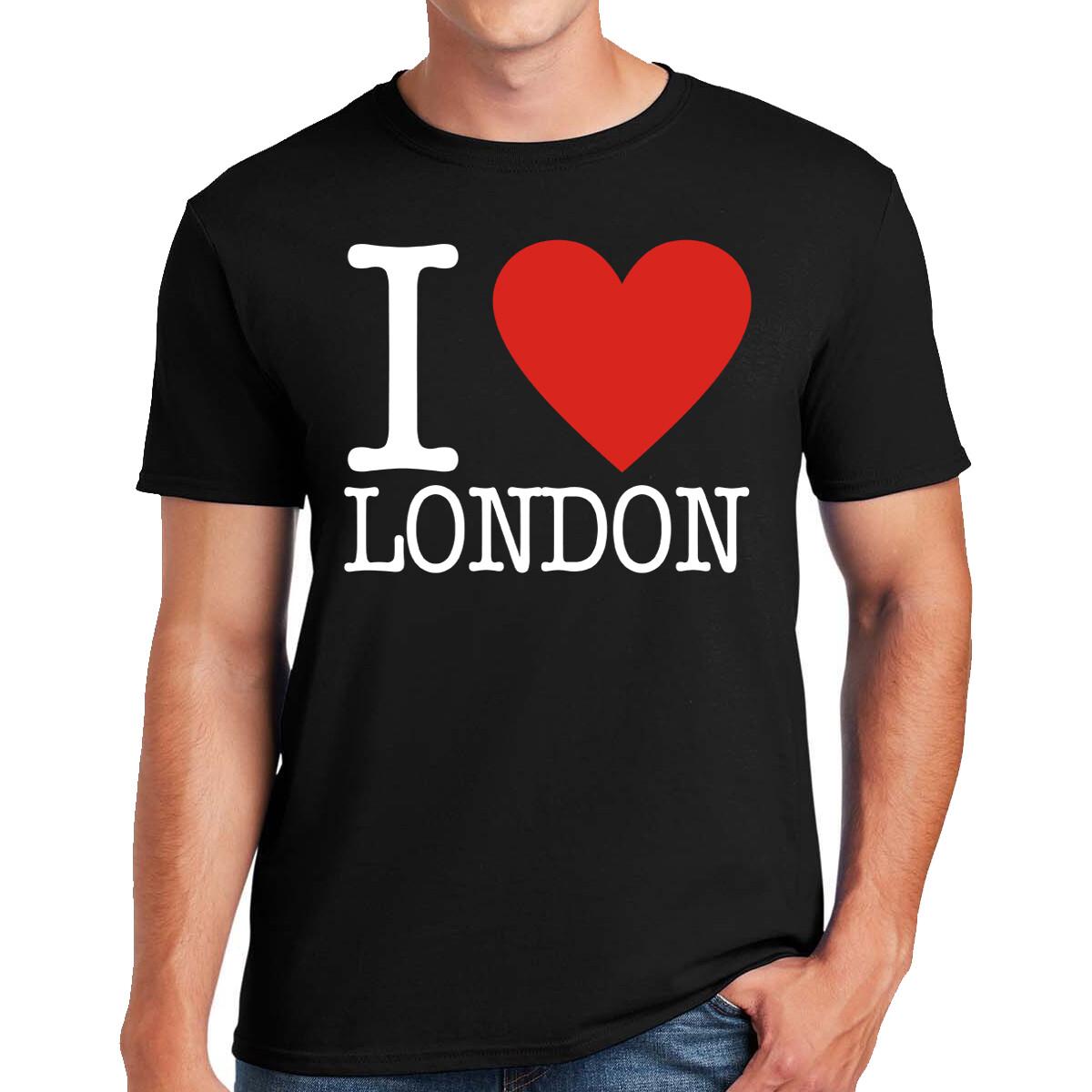 I Love London T-Shirt Funny Souvenir T-Shirt Unisex London England Mens Tee Top S