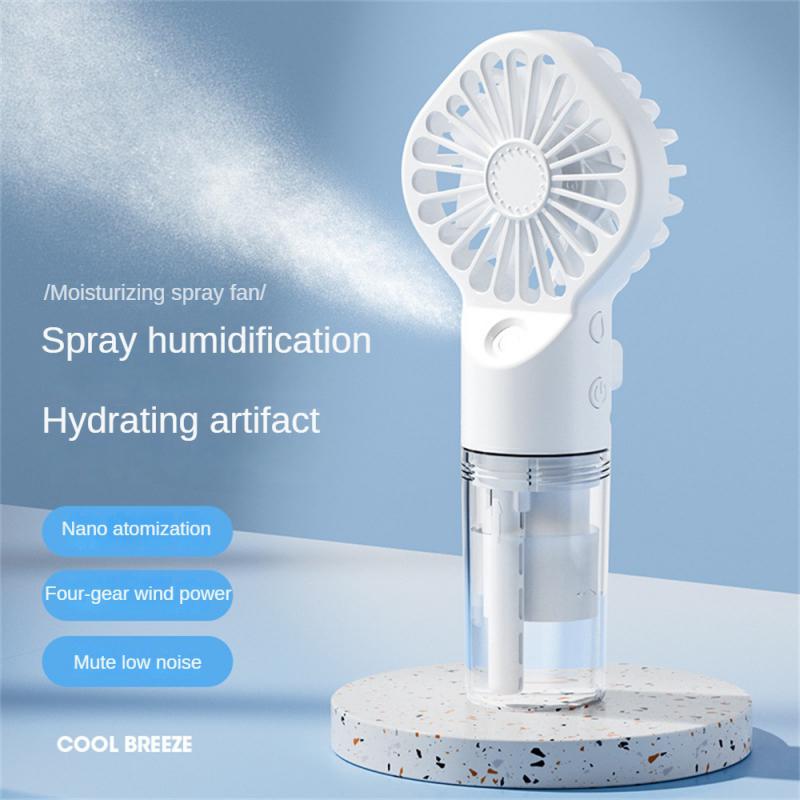 Mini Handheld Small Fan Humidification Hydrating Spray Humidification Small Camping Fan Usb Charging Portable Fan Fan Spray Fan