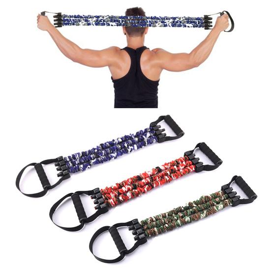 Adjustable Resistance Band with Detachable 3-Tube Chest Expander Shoulder Stretcher Strength Training Fitness Full Body Stretching Band with Handle