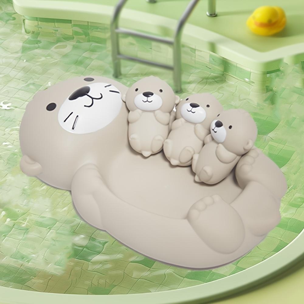 Cute Otter and Seal Silicone Bath Toys - Children's Safe and Durable Water Play Set with Floating Animals - Perfect Gift for Kids
