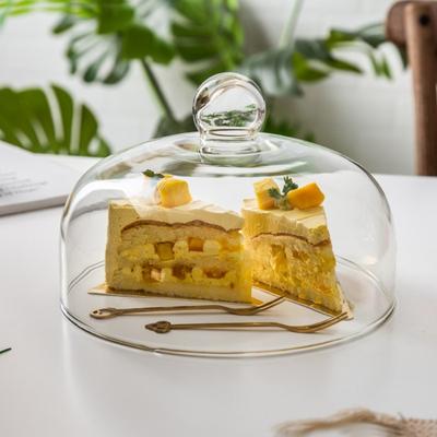 Kuppel Glas Kuchen Abdeckung Transparent Cloche Deckel Kuchen Käse Lebensmittel Staubdicht Glas Hohe Abdeckung Party Tisch Dekoration Küche Versorgung